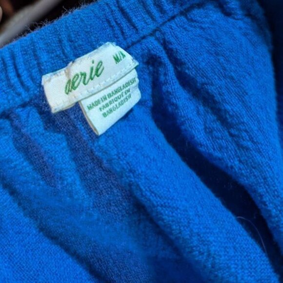 Aerie Royal Blue Gauzy Strapless Jumpsuit with Pockets - Medium - Picture 9 of 10